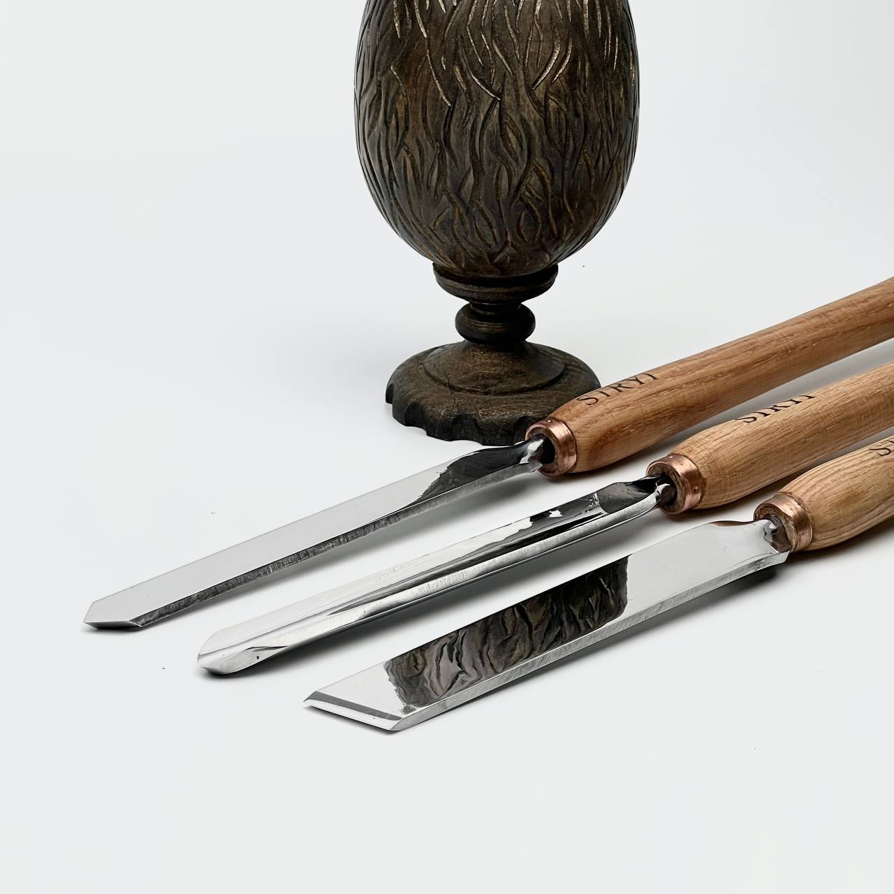 Wood turning tools set STRYI Profi 3pcs, Іet of lathe tools, Wood turning kit