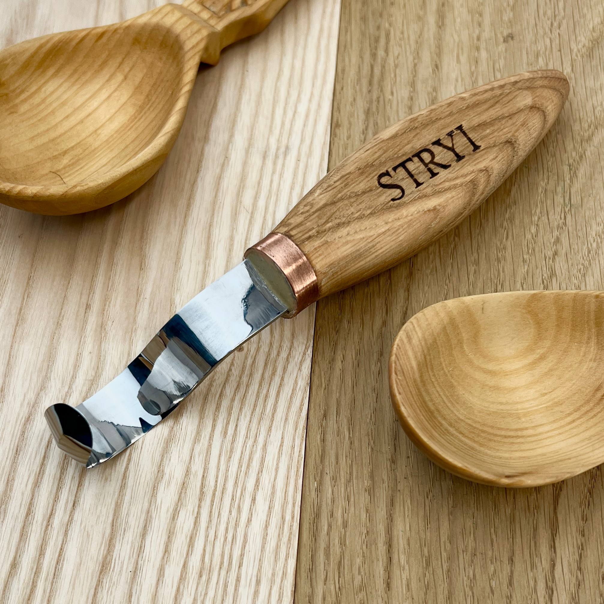 Bowl carving kit 4 pcs STRYI Profi, Spoon carving tools, Gift for men