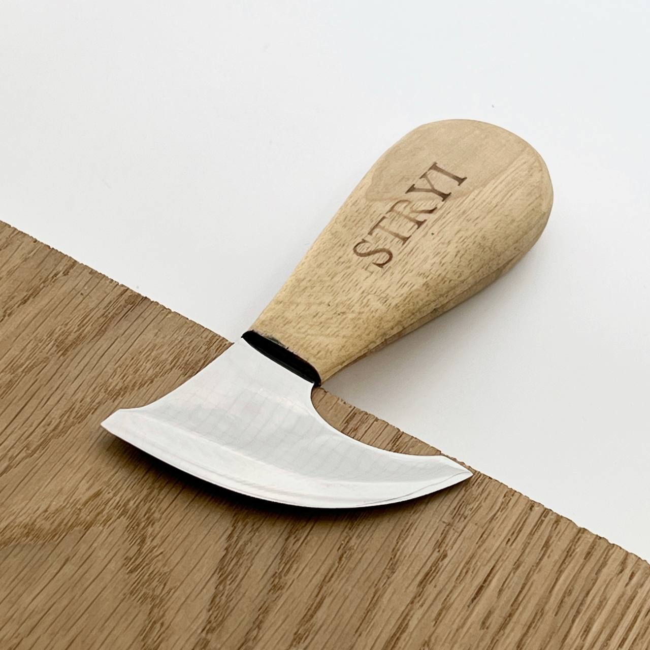 Unique Half Leather Blade Knife for Leatherworking STRYI Profi