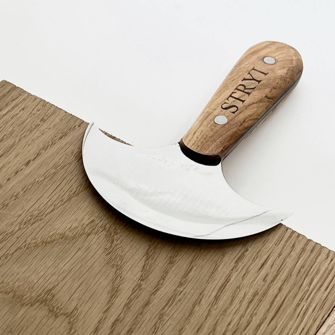 STRYI Profi Leather Round Knife, Half-moon knife for leather cutting