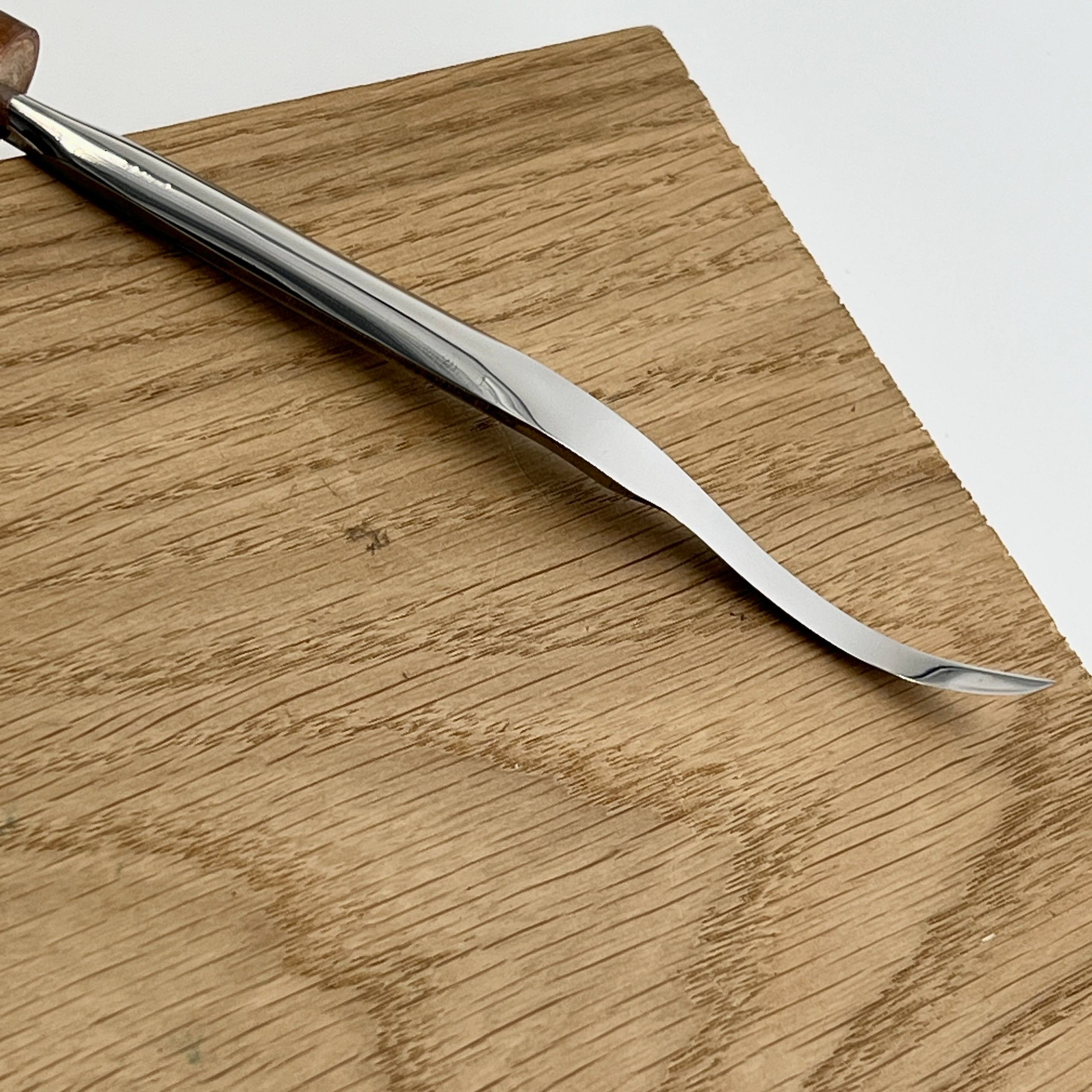 Langes Hakenwerkzeug STRYI Profi zum Reliefschnitzen, Detaillierungsmeißel zum Querschneiden, Reliefschnitzwerkzeug