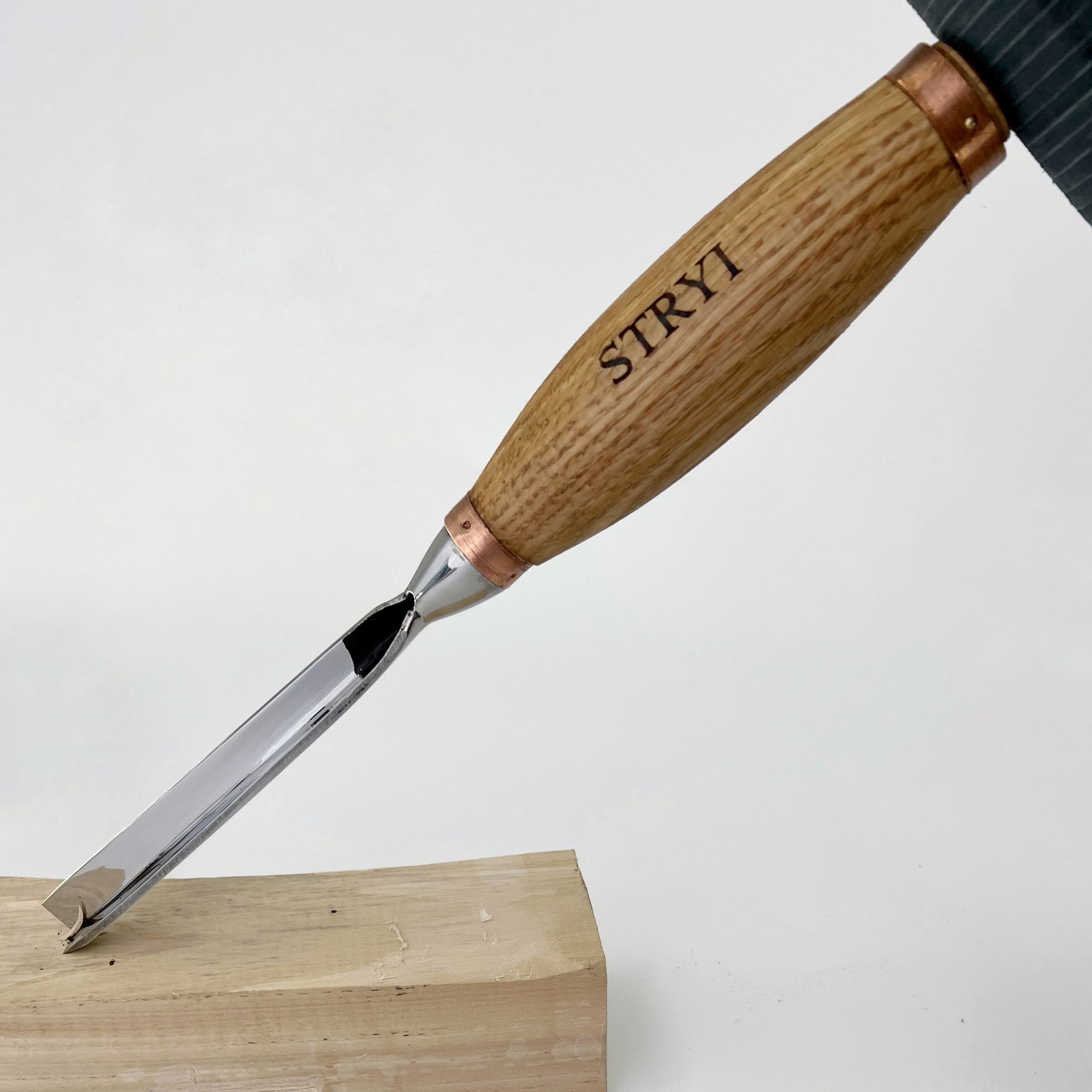 Großer Bildhauermeißel, Geißfuß 90 Grad, Hochleistungs-Hohleisen STRYI Profi, Geißfußmeißel, Tischlerwerkzeug, Möbelbau