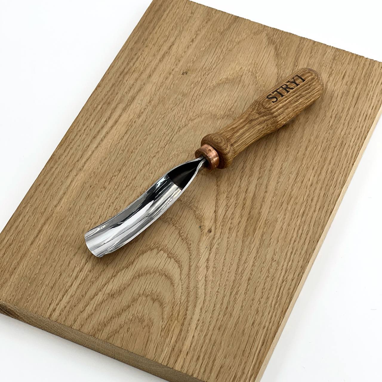 Gouge long bent chisel, #9 profile, woodcarving tools STRYI Profi