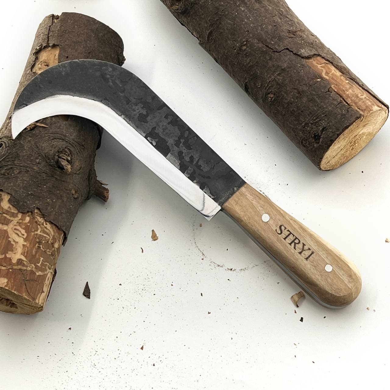 Hand Forget Sickle, Short Blade Machete, Greenwoodworking knife, Husband and Dad Gift, Camping Equipment for Men