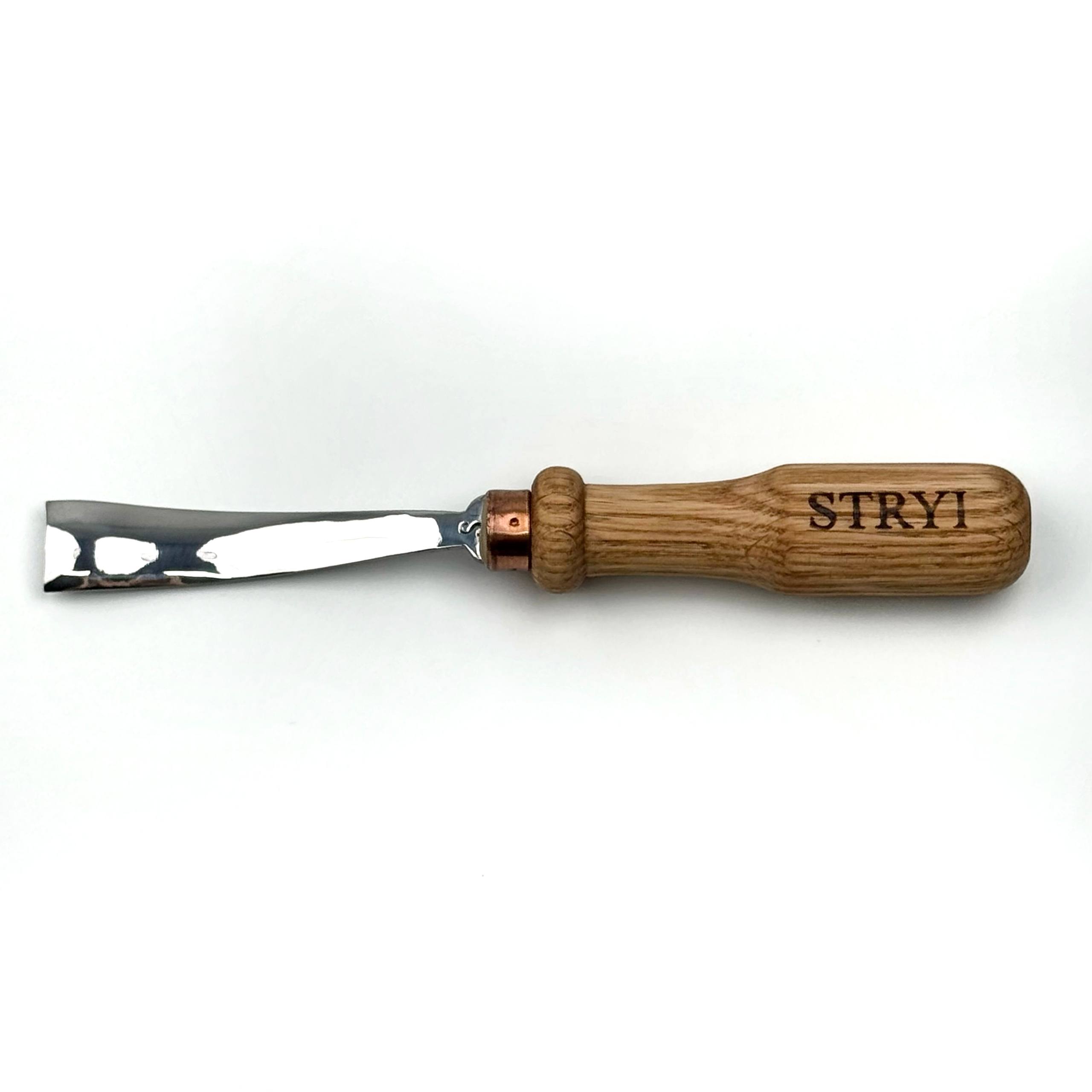 STRYI Reverse Bent Gouge – Specialized Forged Chisel for Convex Shapes & High Relief