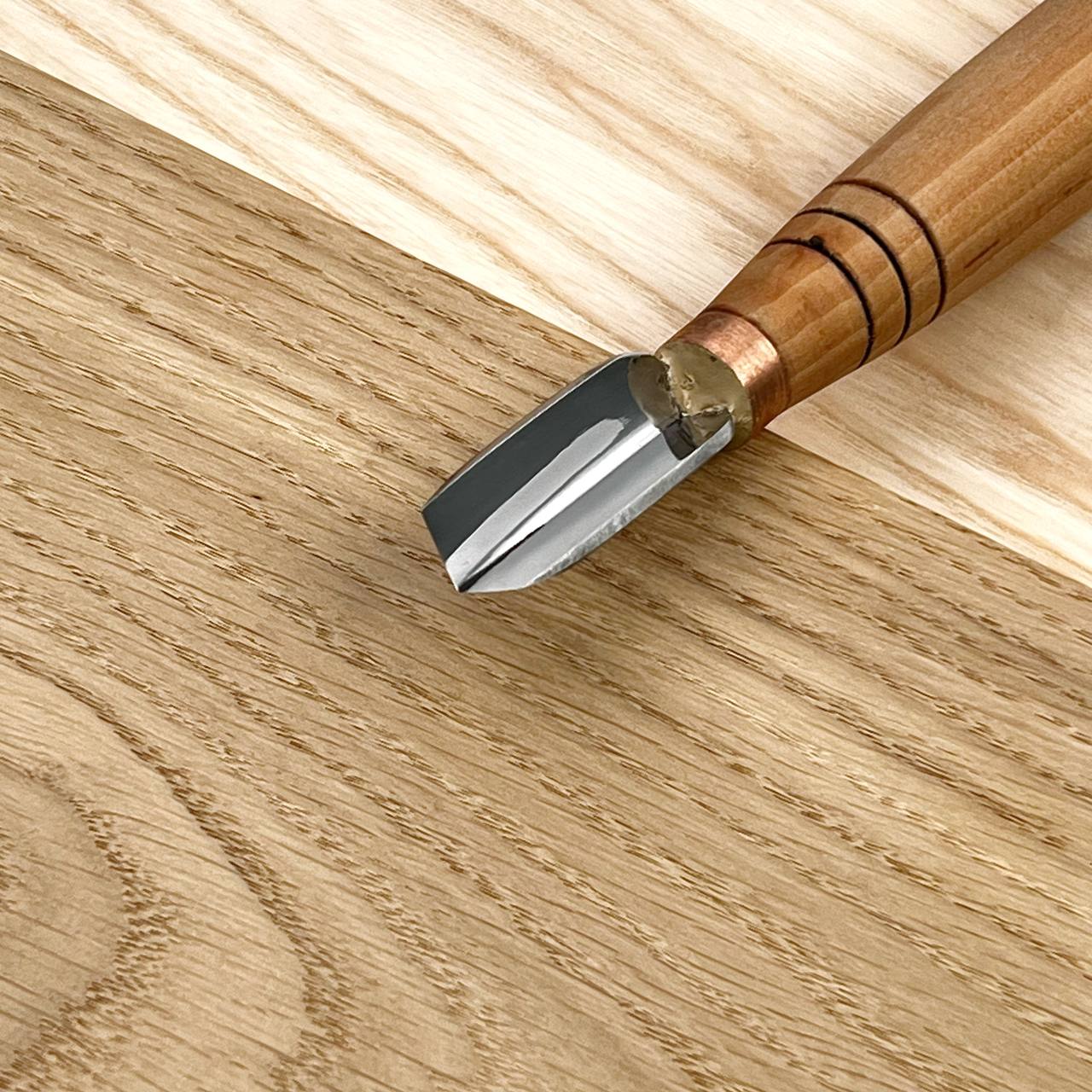 V-parting short chisel straight-beveled STRYI-AY Profi for chip carving, V-shaped chisels, V-tools