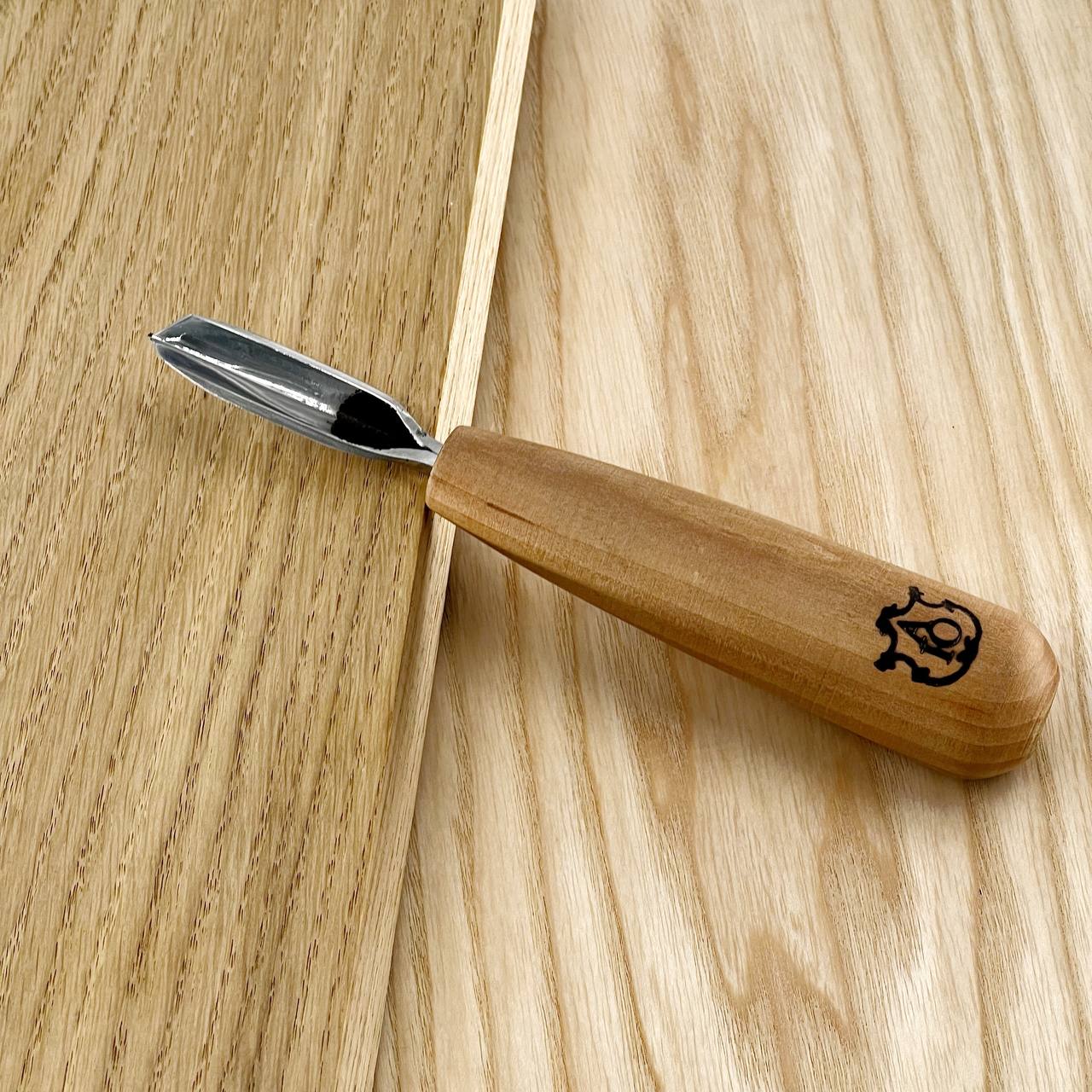 V-parting short chisel straight-beveled STRYI-AY Profi for chip carving, V-shaped chisels, V-tools