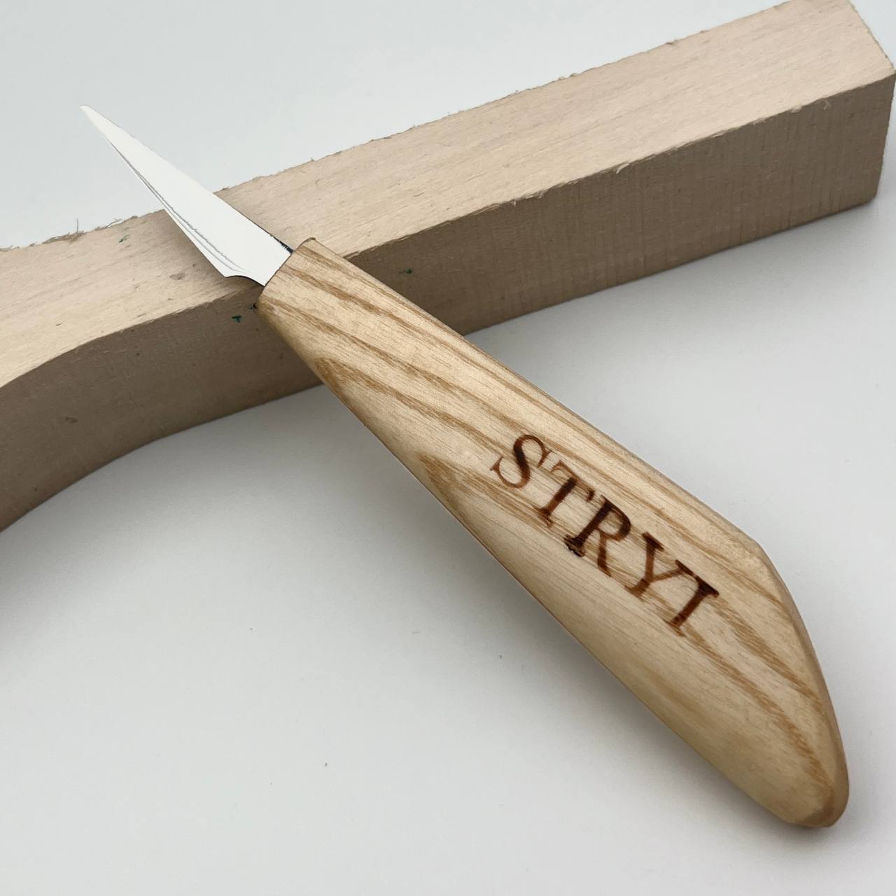 Wood carving knife 40mm STRYI Profi for detailed carving, Whittling knife, Sloyd knife
