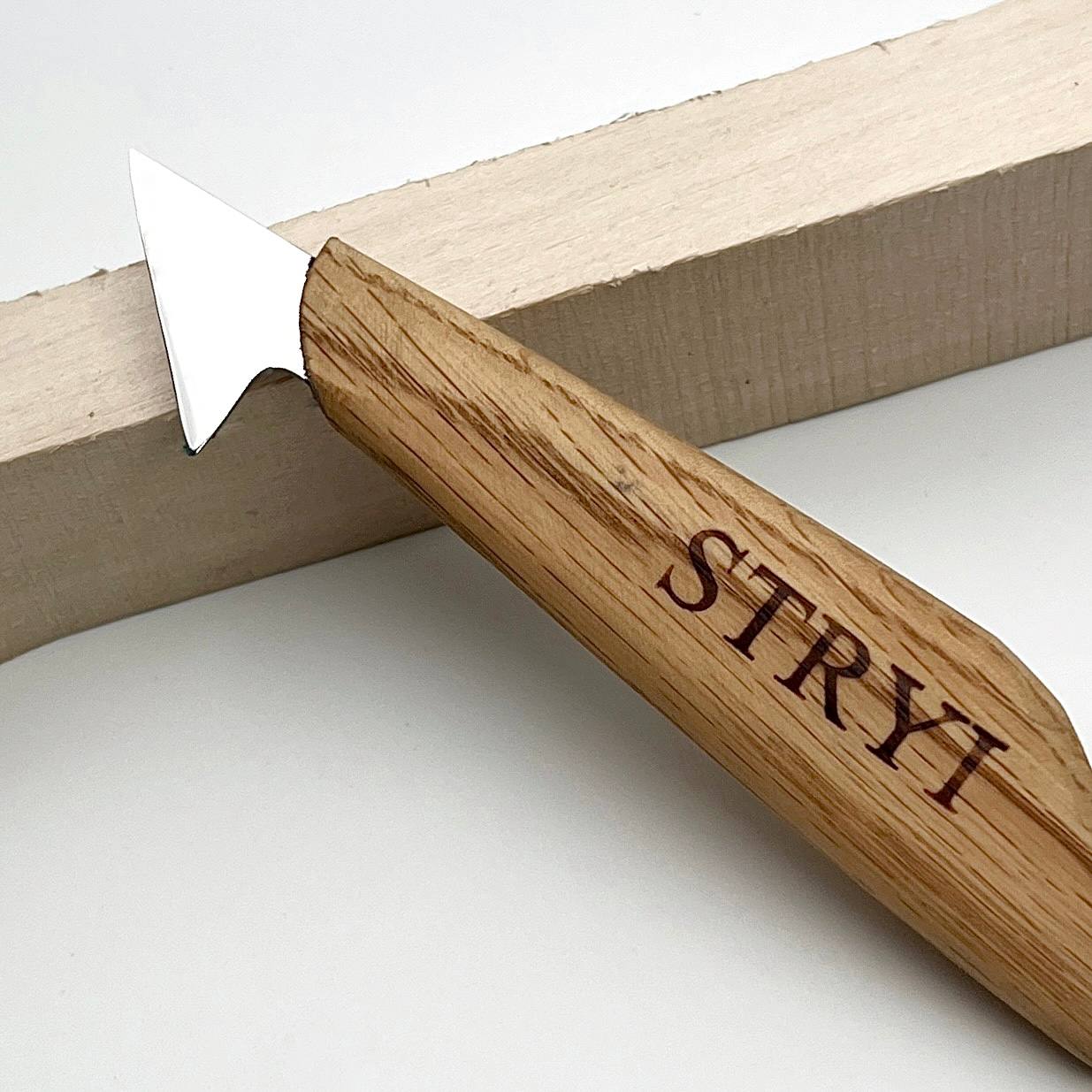 Wood carving knife 35mm STRYI Profi for relief and chip carving, Chip carving knife