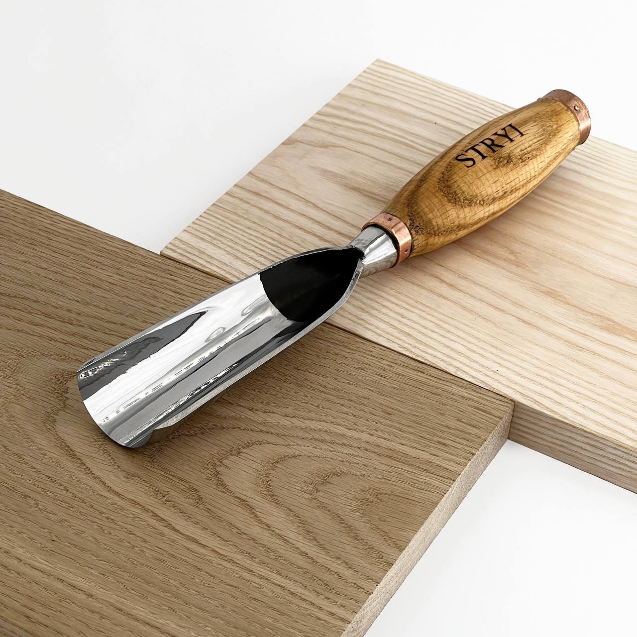 Große Bildhauerröhre, Hochleistungsmeißel, 9 Profil Halbrund, STRYI Profi, Bildhauerwerkzeuge