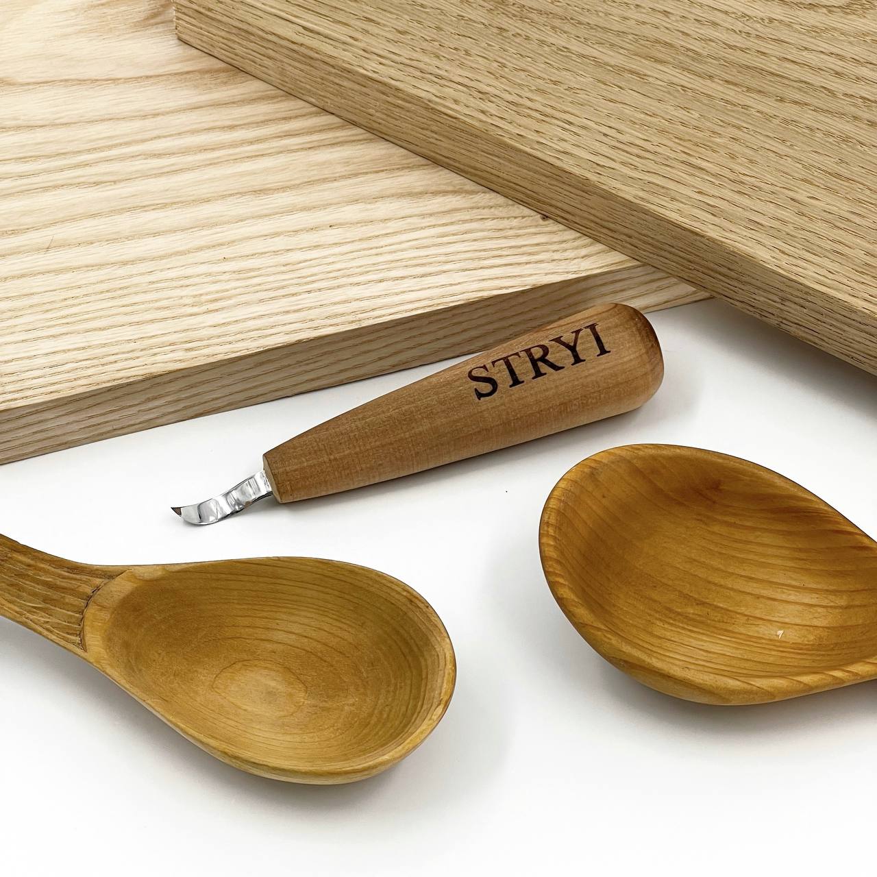 Spoon Carving tools set 2pcs,  STRYI Profi, Spoon making
