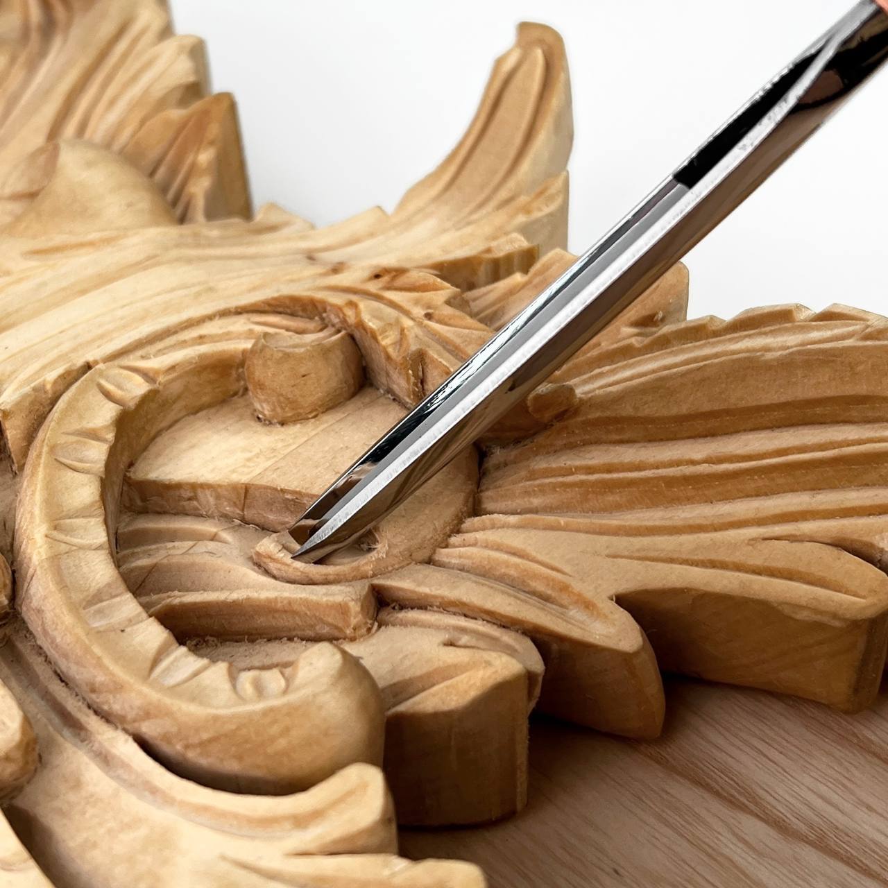 Palm carving V-tool STRYI Profi 45 degree, Engraving tool, Linocutting tool, Burin, V-chisel