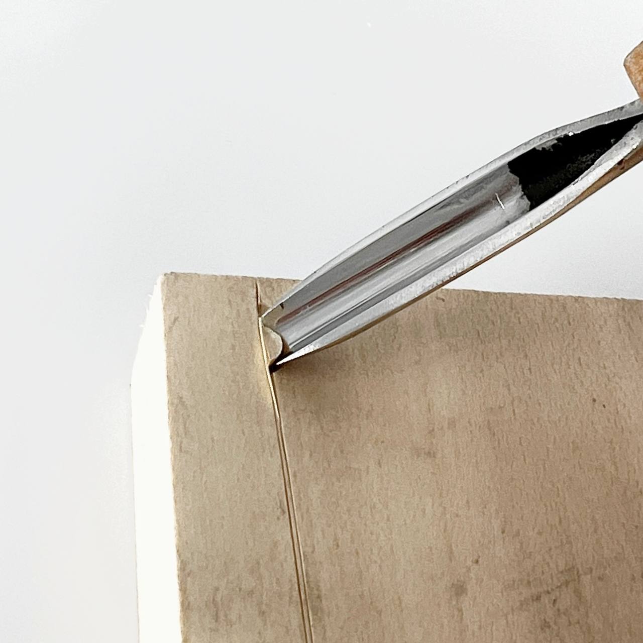 Woodcarving tool short gouge skewed STRYI-AY Profi, Chip carving tools