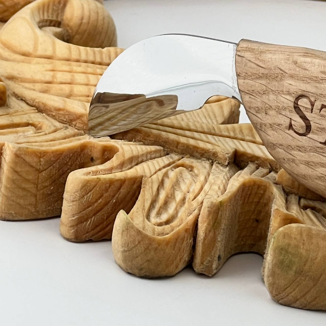 Knife for chip carving  30mm STRYI, Carving knife, Carving tools, Forged knife, Stryiwoodcarving