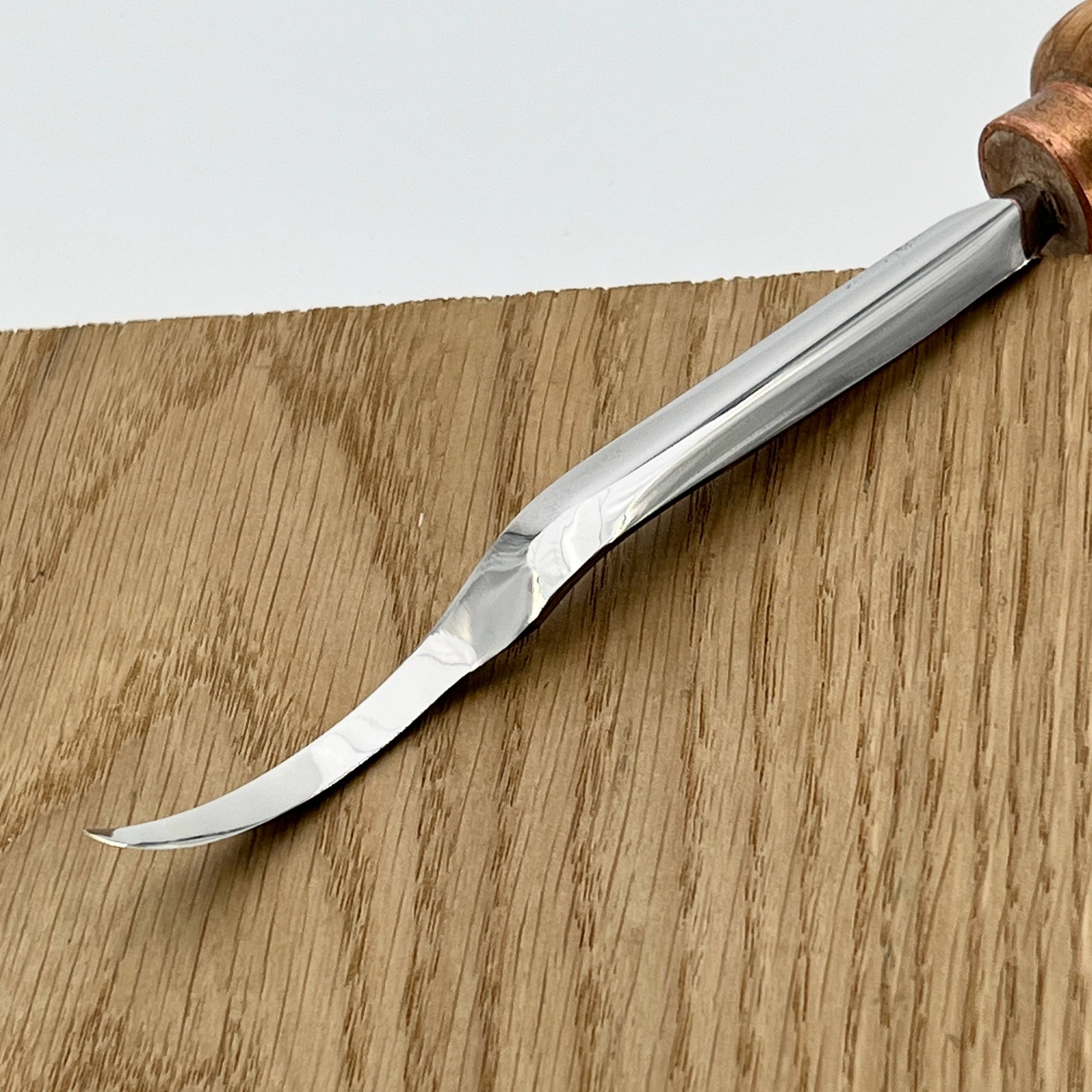 Langes Hakenwerkzeug STRYI Profi zum Reliefschnitzen, Detaillierungsmeißel zum Querschneiden, Reliefschnitzwerkzeug