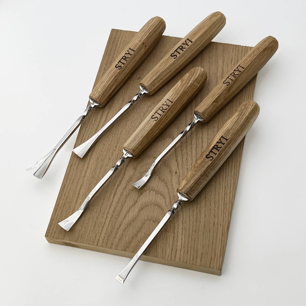 Fishtail Gouges set STRYI MAESTRO, Detailing Chisels set, Relief carving