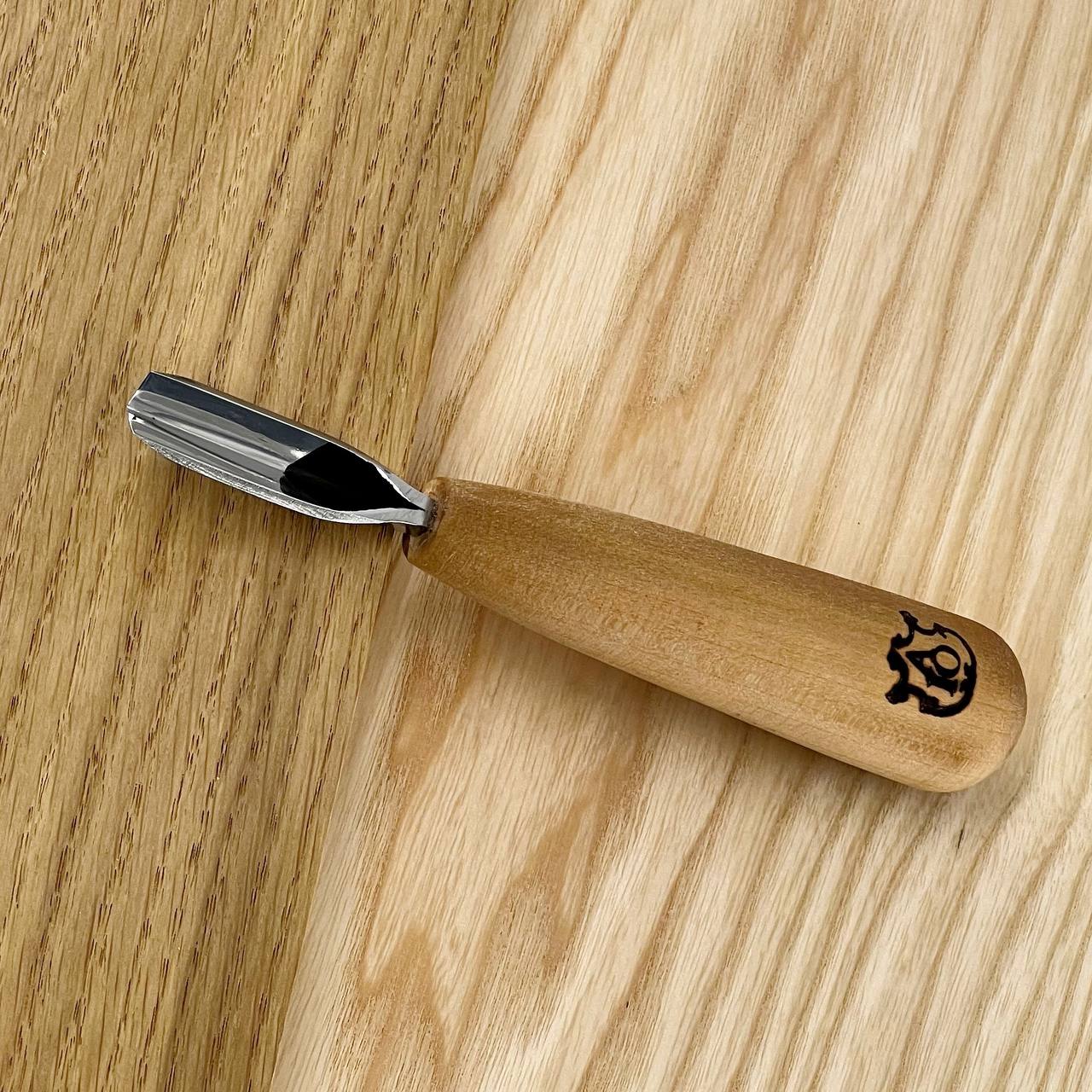 V-parting short chisel straight-beveled STRYI-AY Profi for chip carving, V-shaped chisels, V-tools