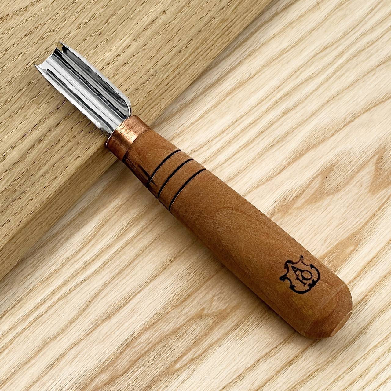 Short Rounded Gouge STRYI-AY Profi, Carving gouge straight-beveled, Gouge STRYI