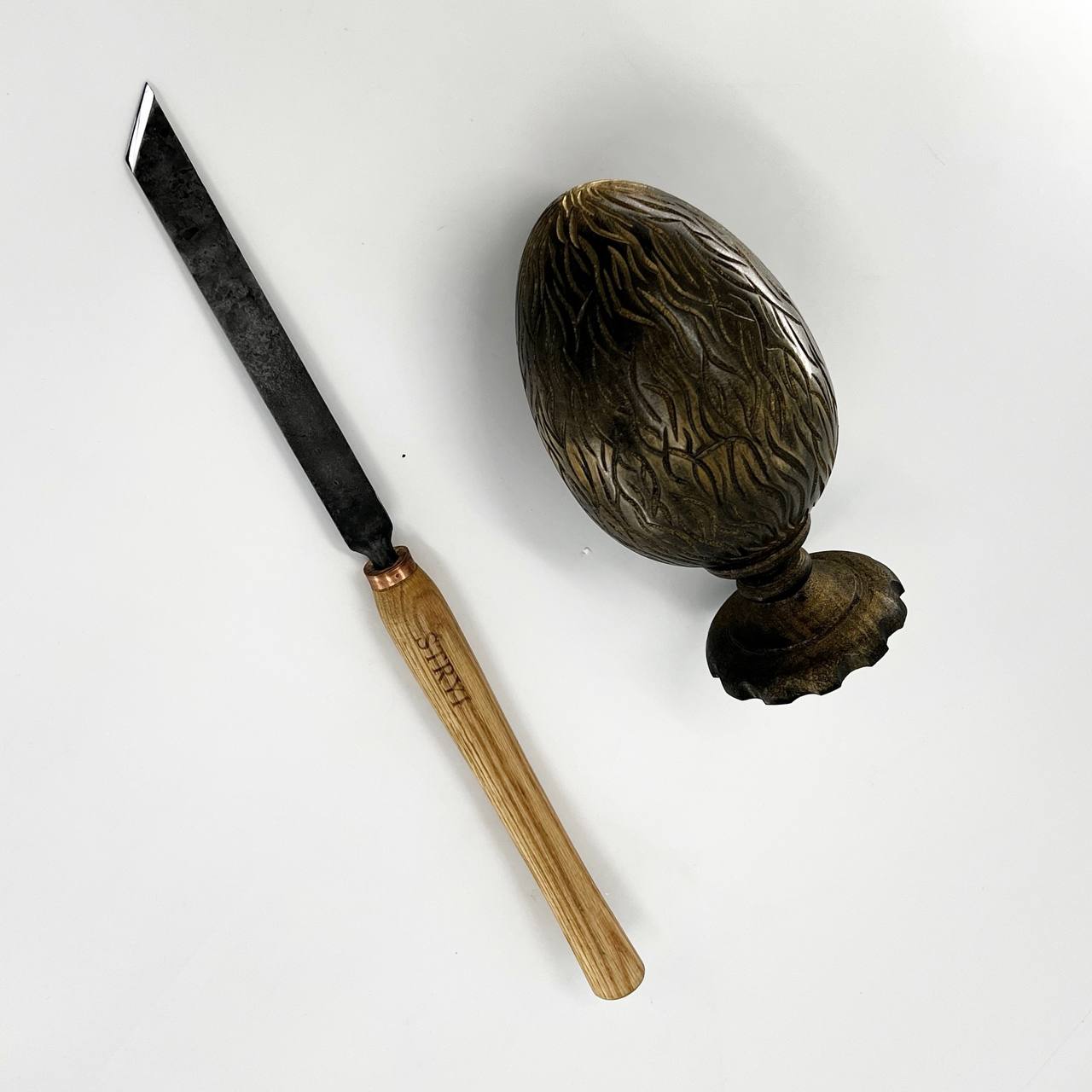 Cincel oblicuo STRYI Standart 45 grados, 20 mm. Sin pulir. Herramienta de trabajo de torno, herramienta de torneado de madera STRYI