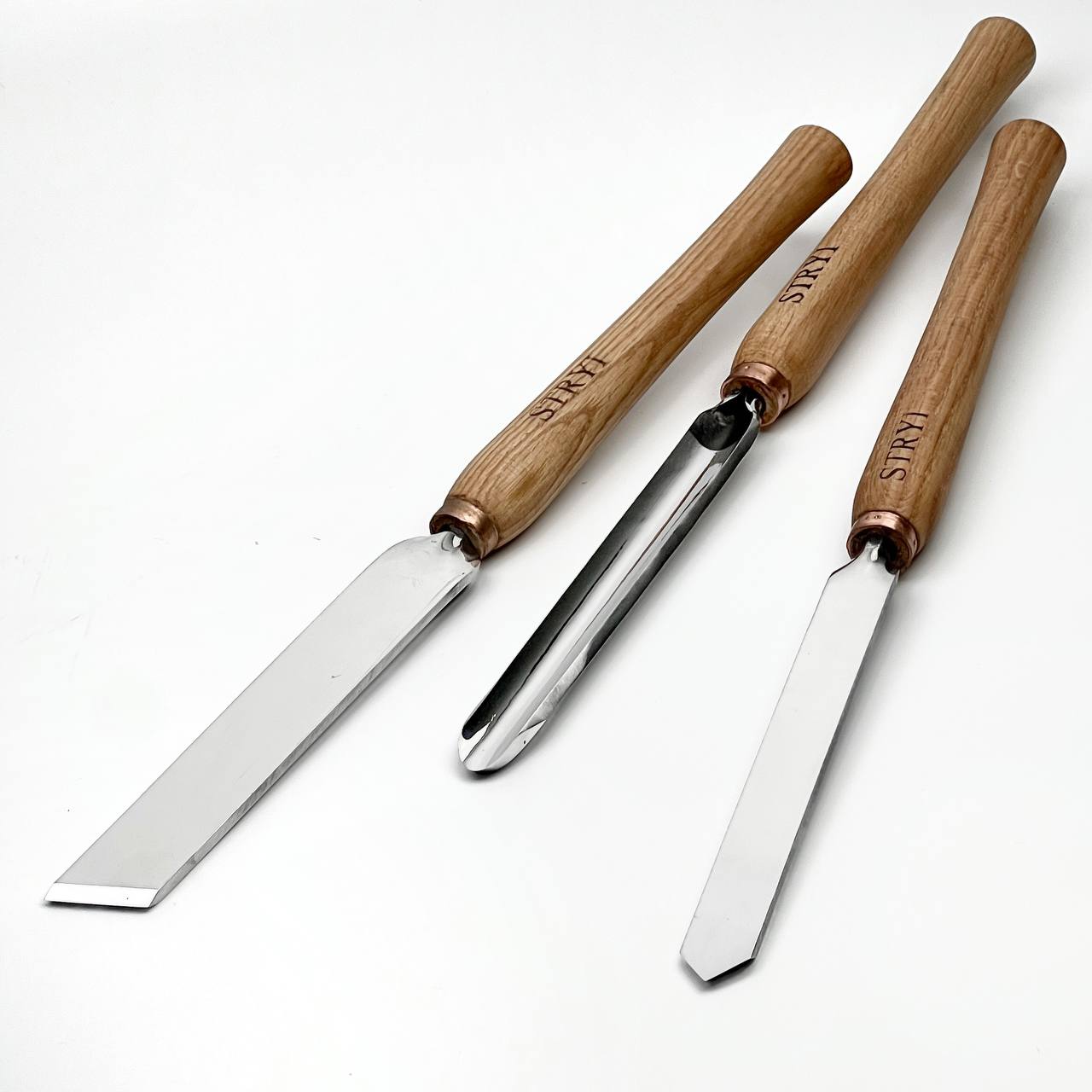 Wood turning tools set STRYI Profi 3pcs, Іet of lathe tools, Wood turning kit