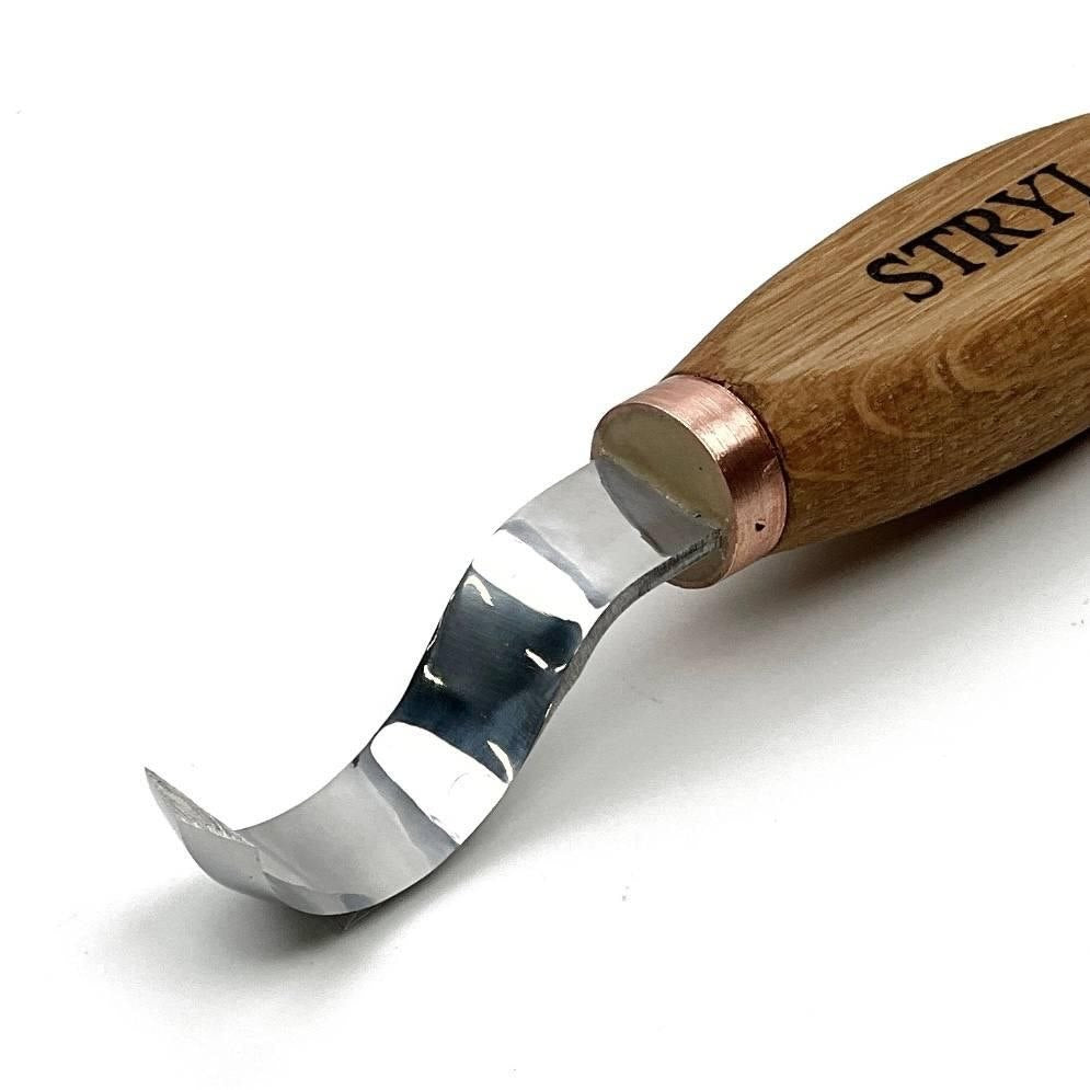 STRYI Profi 50mm Double-Edged Hook Knife for spoon carving