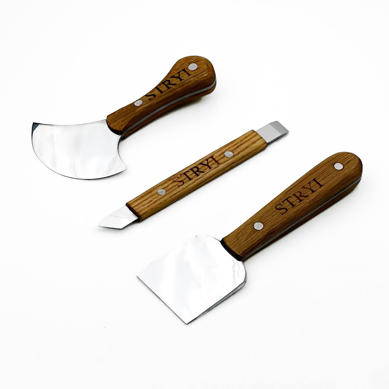 3-Piece Leatherworking Knives Set for Professional Leather craft, Cutting tools