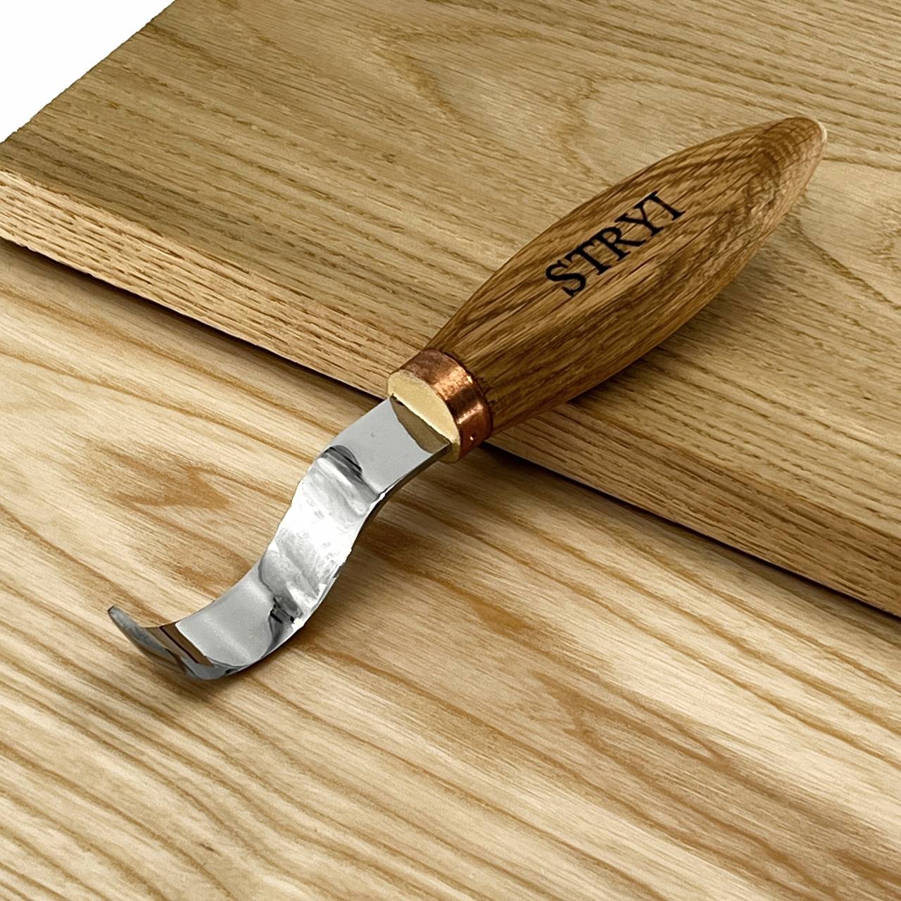 Spoon Bowl Kuksa carving hook knife 50mm STRYI Profi, Hook knife, Spoon knife, Carving plates