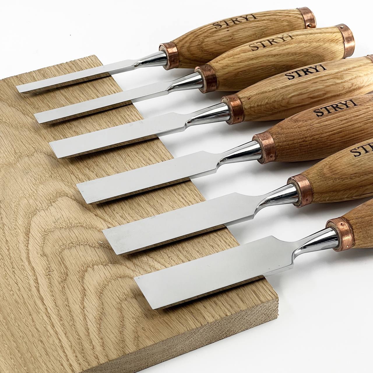 Set of straight flat bevel chisels STRYI Profi, Carpentry tool, Straight chisel, Woodworking tool