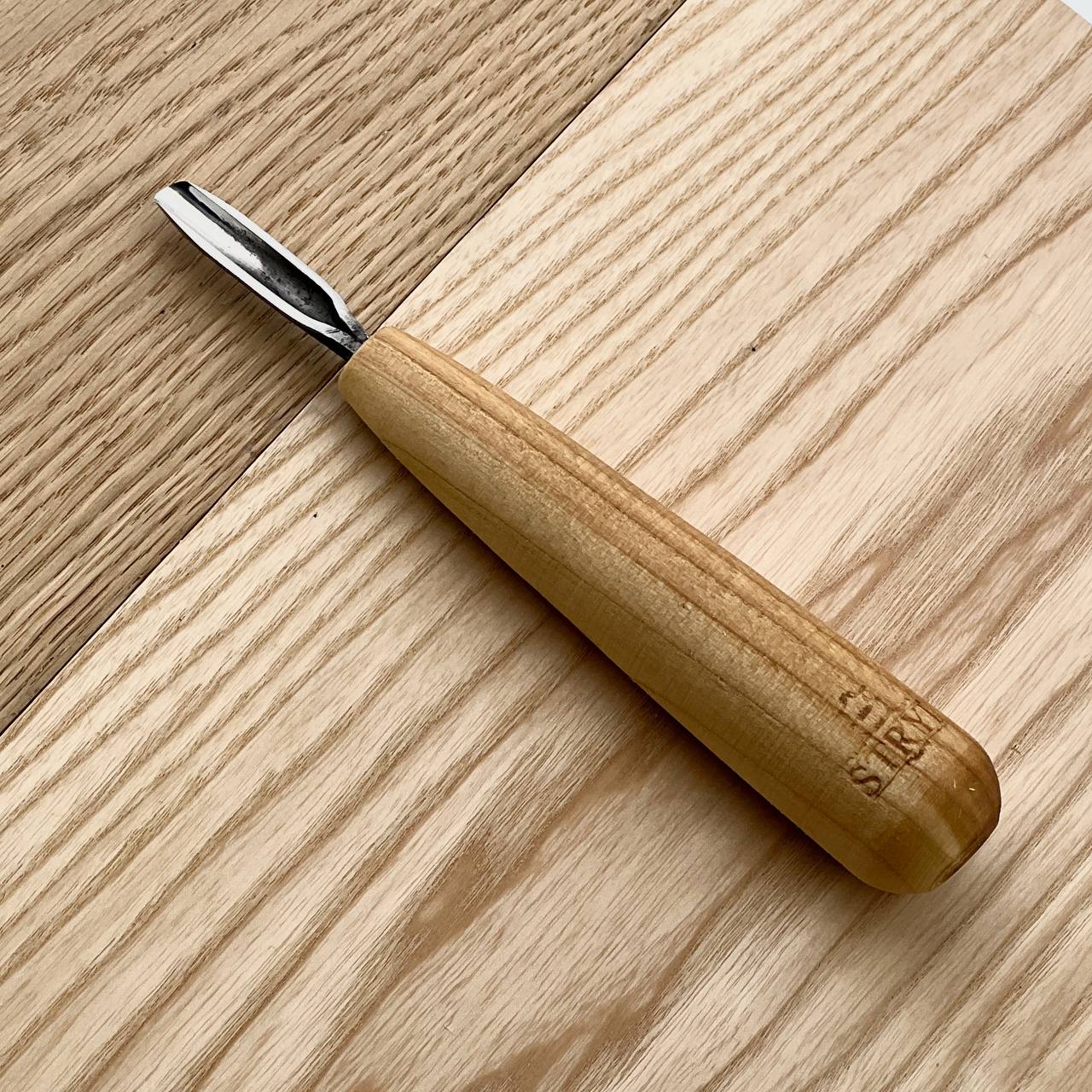 Skew-beveled short gouge STRYI-AY Chip carving gouge Standart