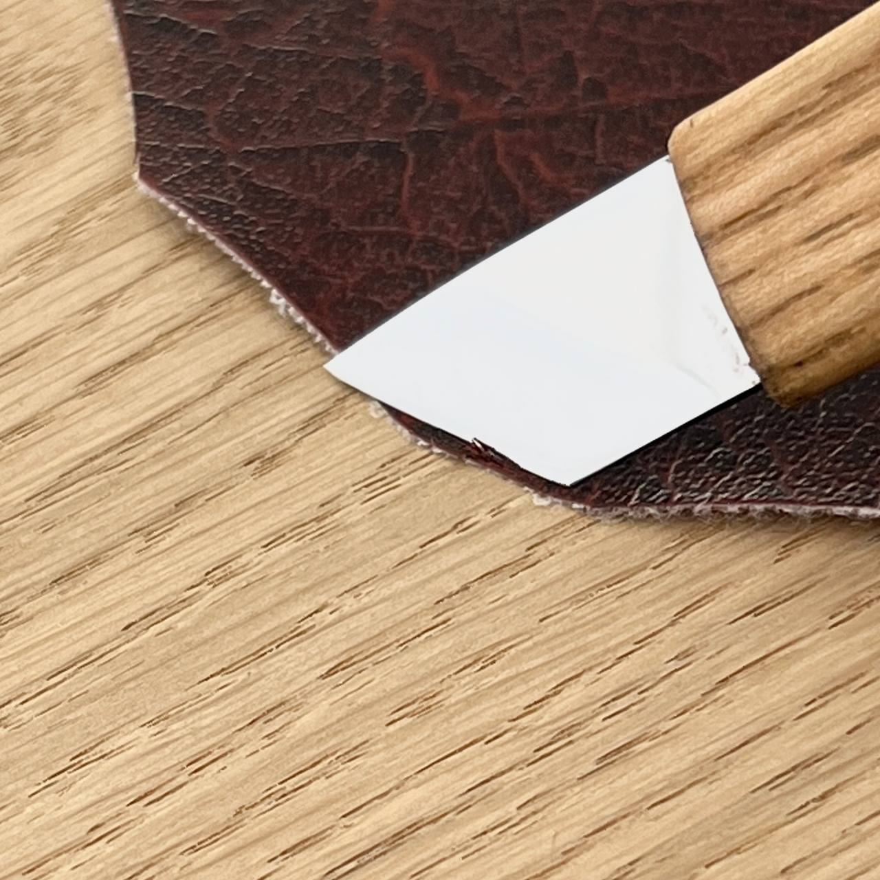 Leather Cutting Knife STRYI Profi with dual blade, Double-blade tool, Skewed knife for leather processing, Leather craft knife