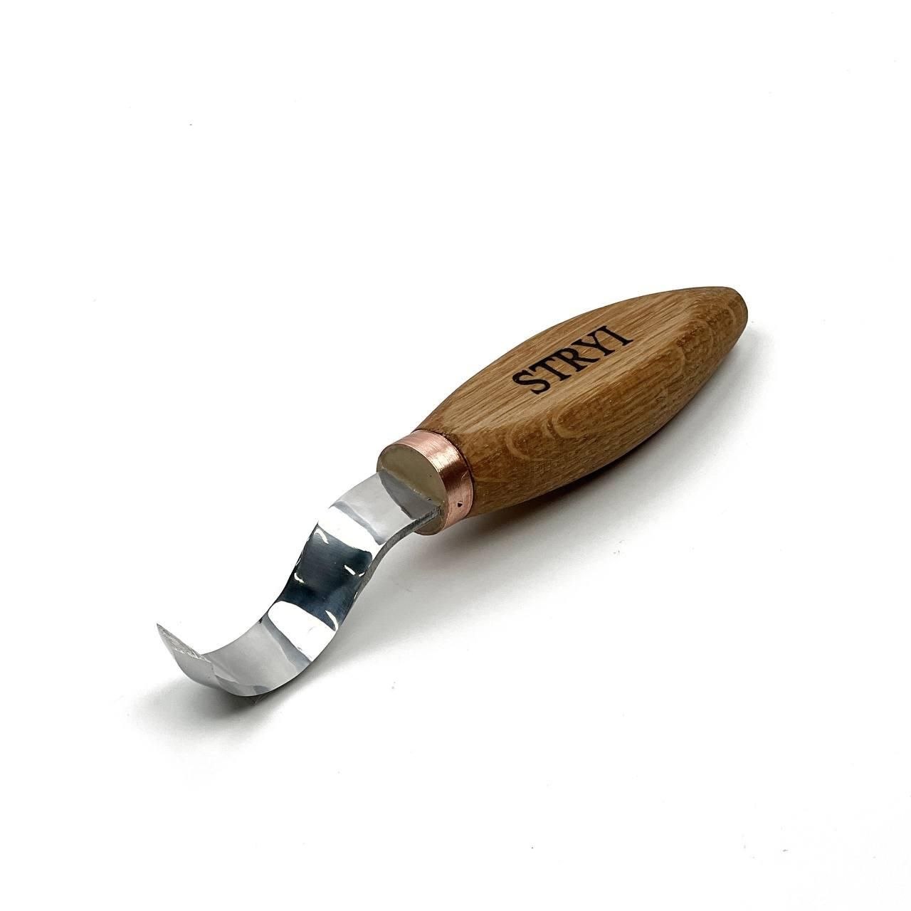 STRYI Profi 50mm Double-Edged Hook Knife for spoon carving