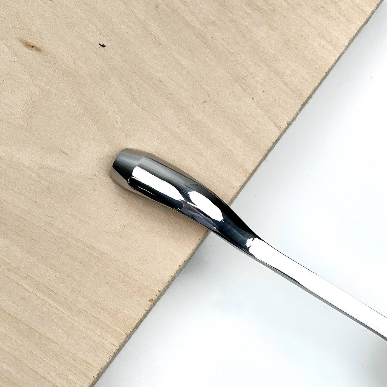and-Forged Short Bent Gouge with Beveled Edges