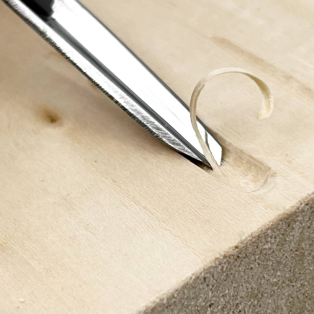 V-parting tool, Short chisel skewed STRYI-AY Profi for carving, V-shaped chisel