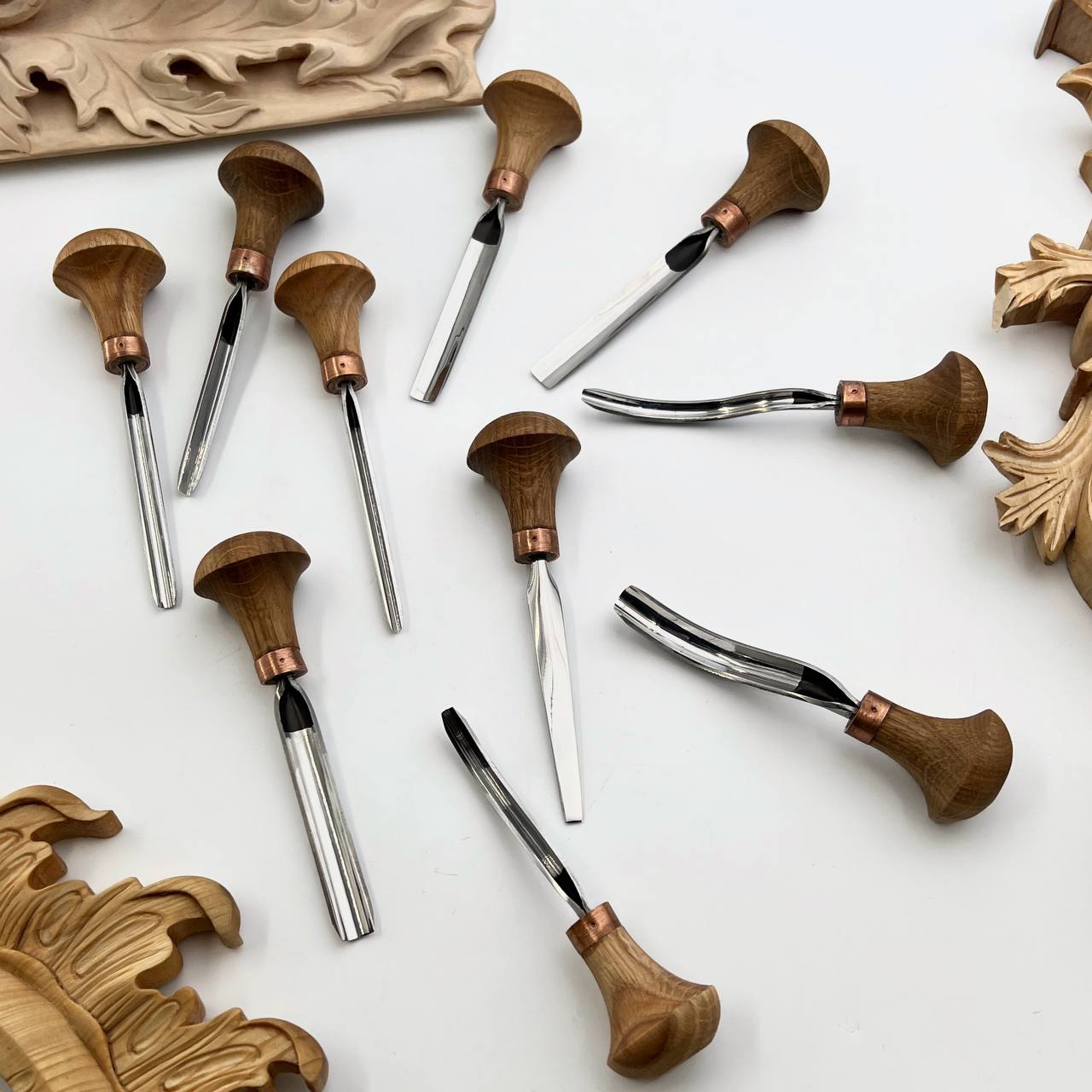 Palm carving tools set of 10 pcs, Gravers and burins STRYI Profi, Gift ready
