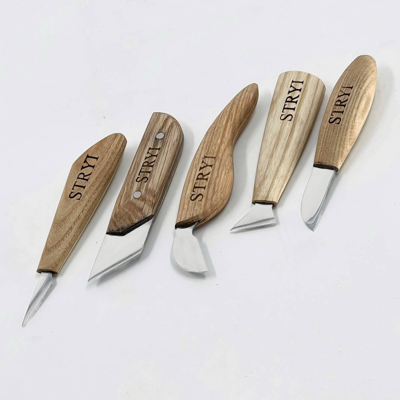 Juego de cuchillos para tallar madera, 5 piezas en estuche de lona STRYI