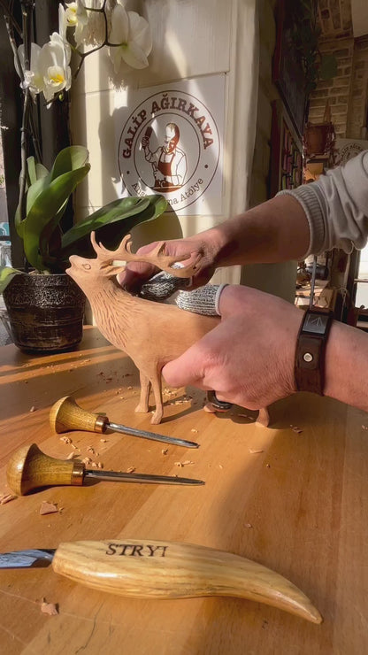 Whittling knife 50mm STRYI Profi, Woodcarving tool, Sloyd knife, Carving knife, Straight blade knife