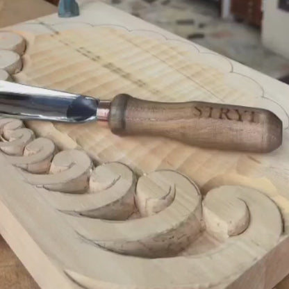 Gouge #8 profile Woodcarving chisel STRYI Profi, Carving tools, Gouges, Gouge chisel