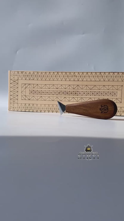 Chip carving  knife 30mm ( 11.8 in), Swallowtail knife STRYI&Adolf Yurev Profi