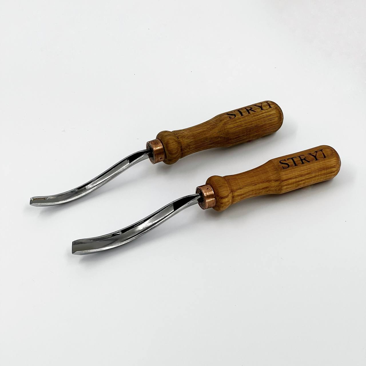 Long Bent V-parting Chisel STRYI Profi 60 degrees, V-parting chisel, Relief carving