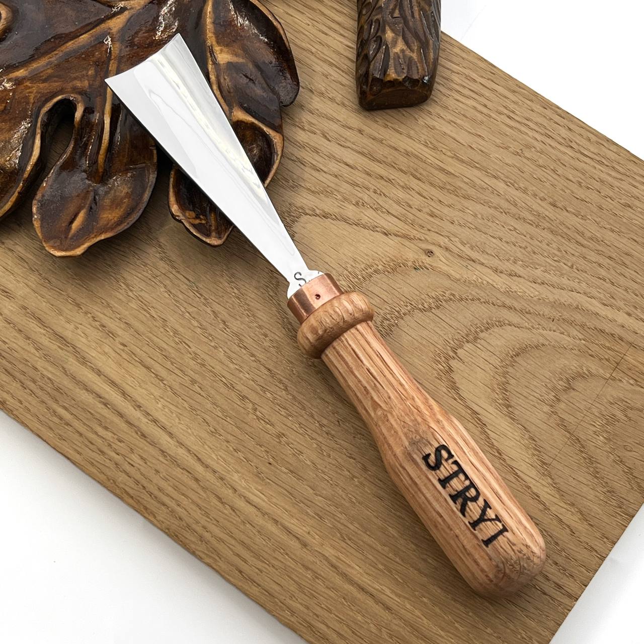 STRYI 5-Piece Hand-Forged Relief Carving Chisel Set, 3mm Professional Woodworking Tools