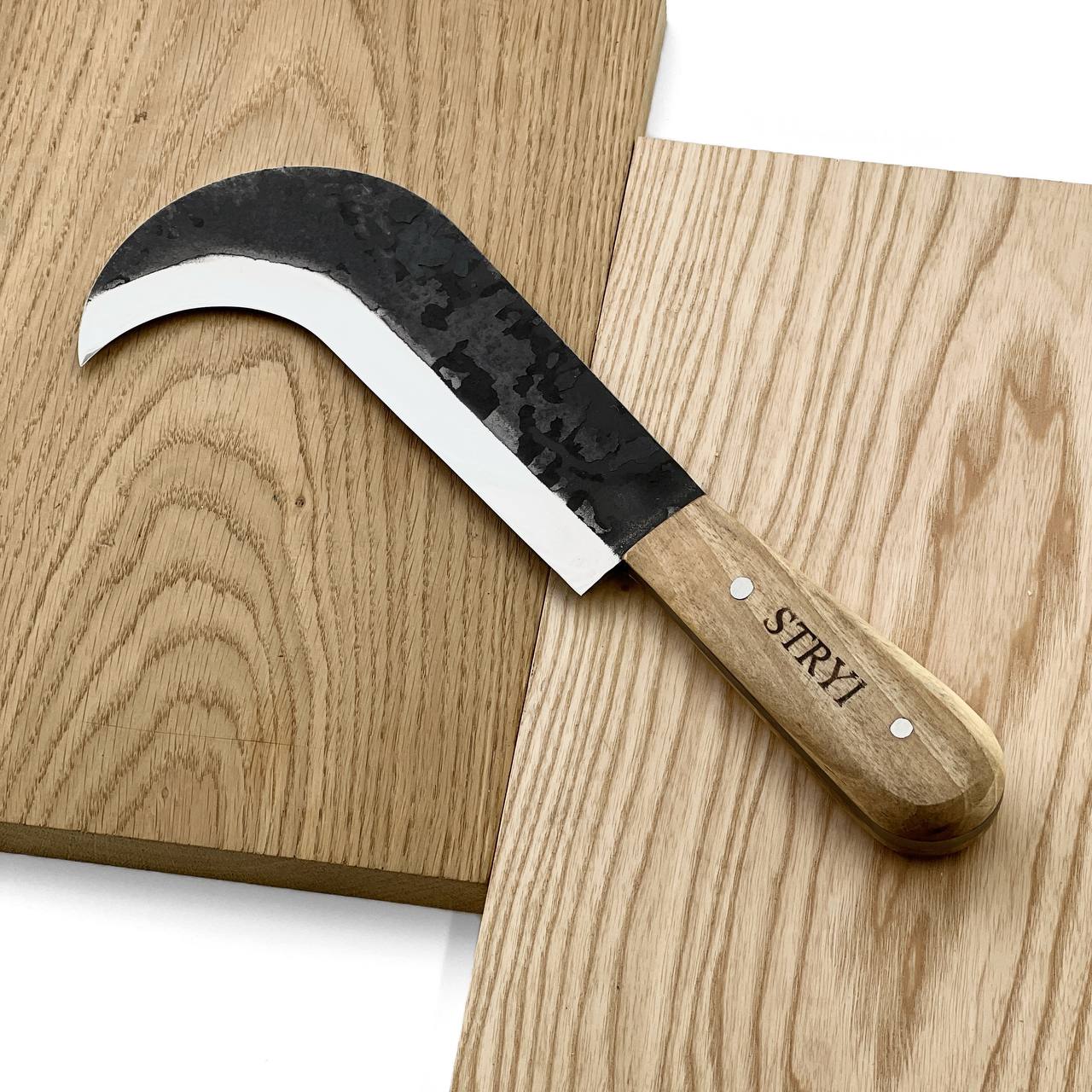 Hand Forget Sickle, Short Blade Machete, Greenwoodworking knife, Husband and Dad Gift, Camping Equipment for Men