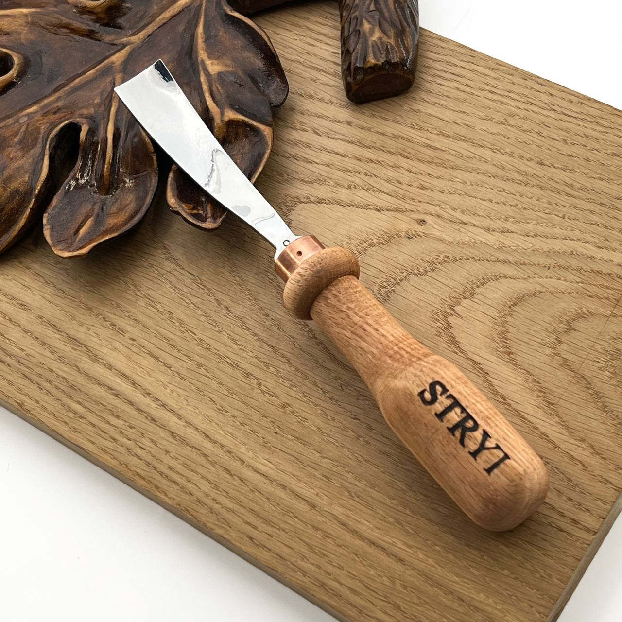 STRYI 5-Piece Hand-Forged Relief Carving Chisel Set, 3mm Professional Woodworking Tools