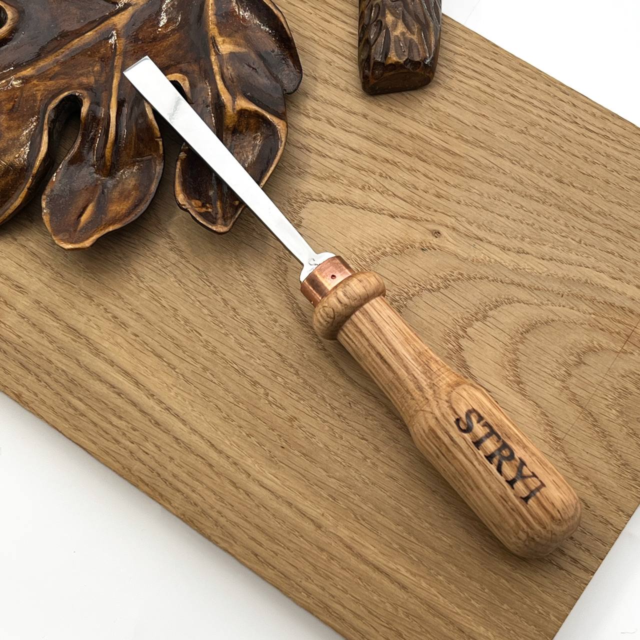 STRYI 5-Piece Hand-Forged Relief Carving Chisel Set, 3mm Professional Woodworking Tools