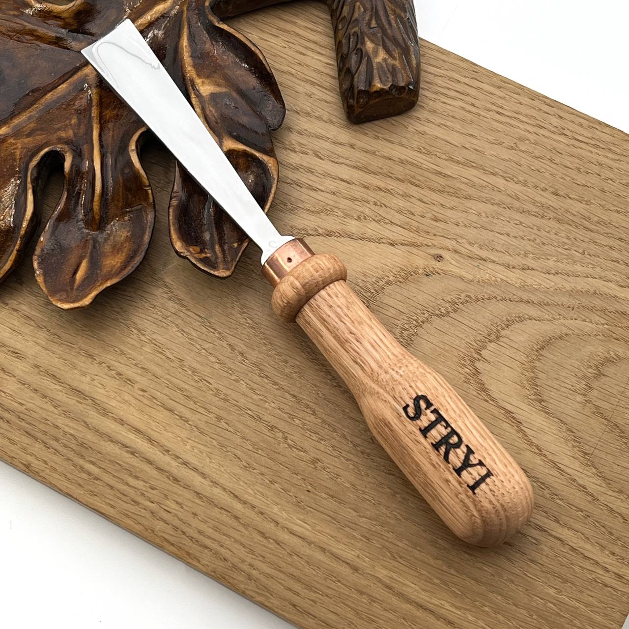 STRYI 5-Piece Hand-Forged Relief Carving Chisel Set, 3mm Professional Woodworking Tools