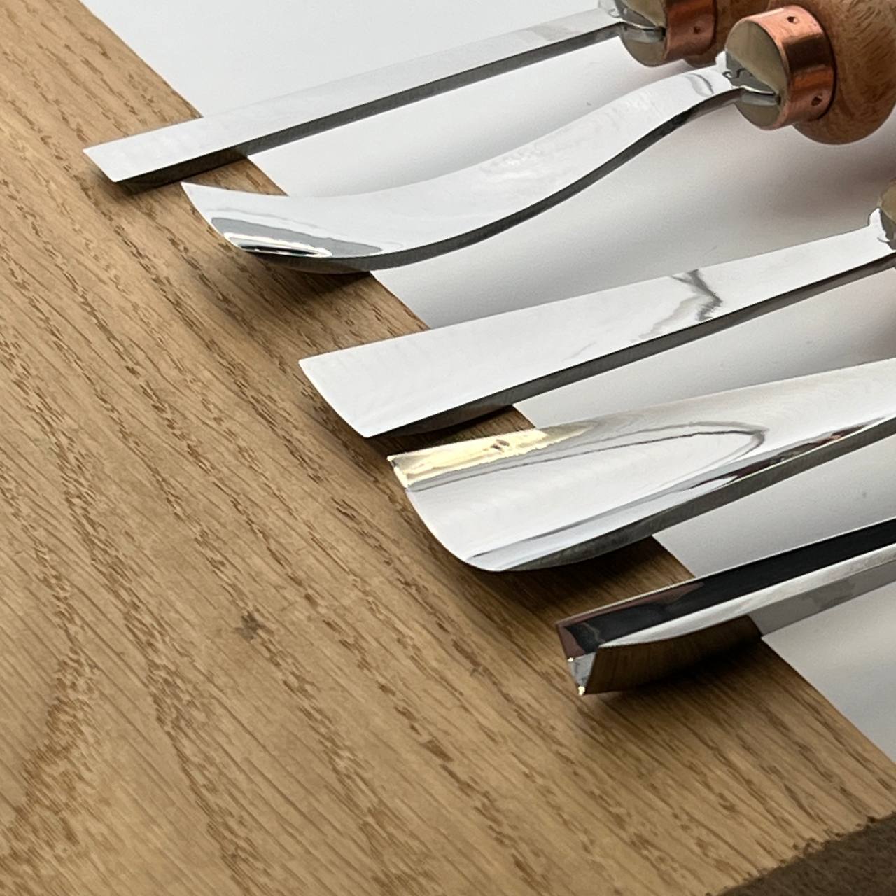 STRYI 5-Piece Hand-Forged Relief Carving Chisel Set, 3mm Professional Woodworking Tools