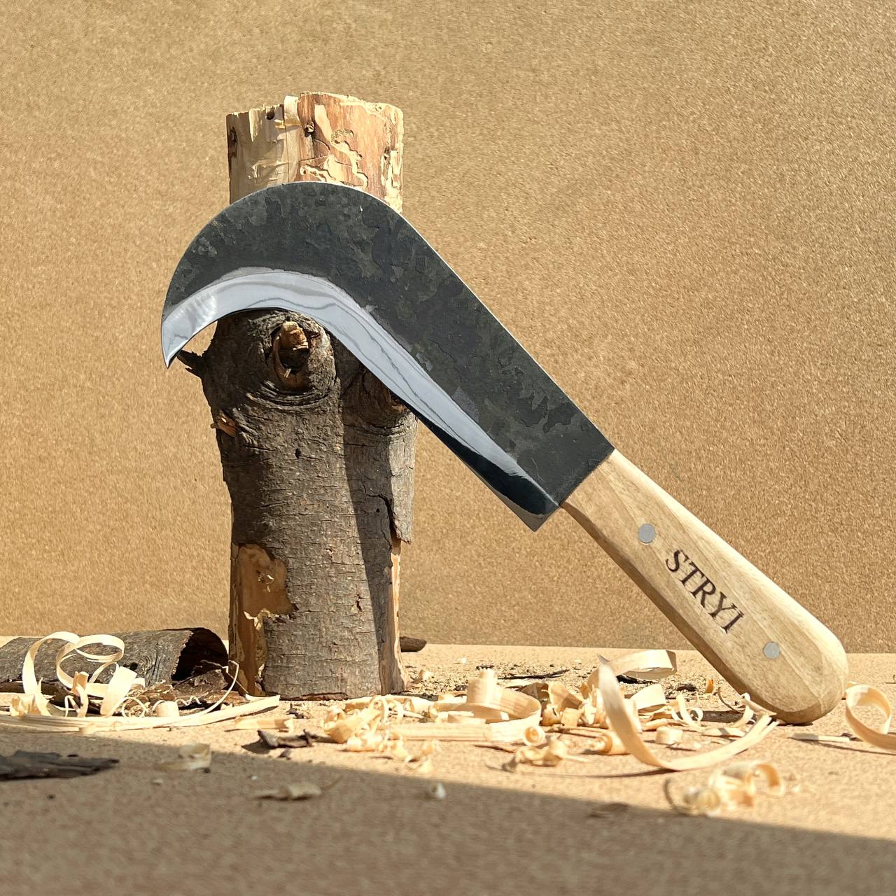 Hand Forget Sickle, Short Blade Machete, Greenwoodworking knife, Husband and Dad Gift, Camping Equipment for Men