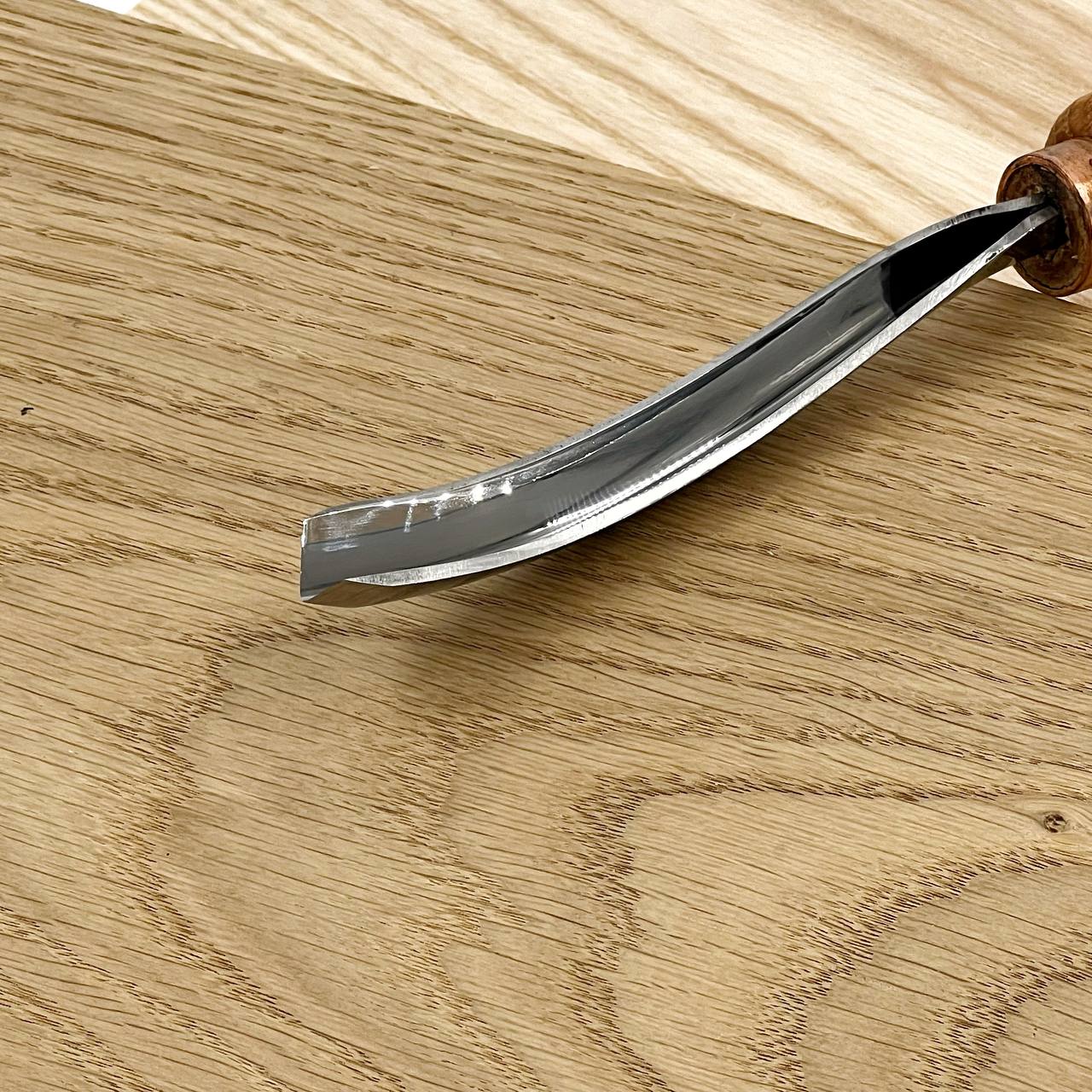 Long Bent V-parting Chisel STRYI Profi 60 degrees, V-parting chisel, Relief carving