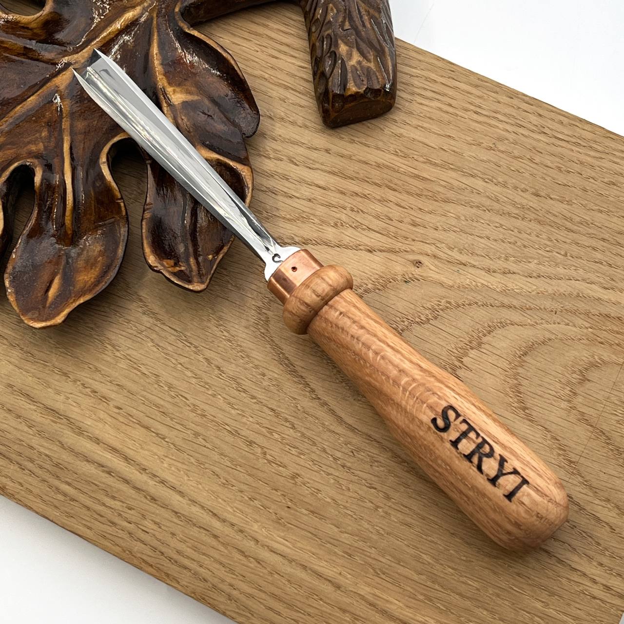 STRYI 5-Piece Hand-Forged Relief Carving Chisel Set, 3mm Professional Woodworking Tools