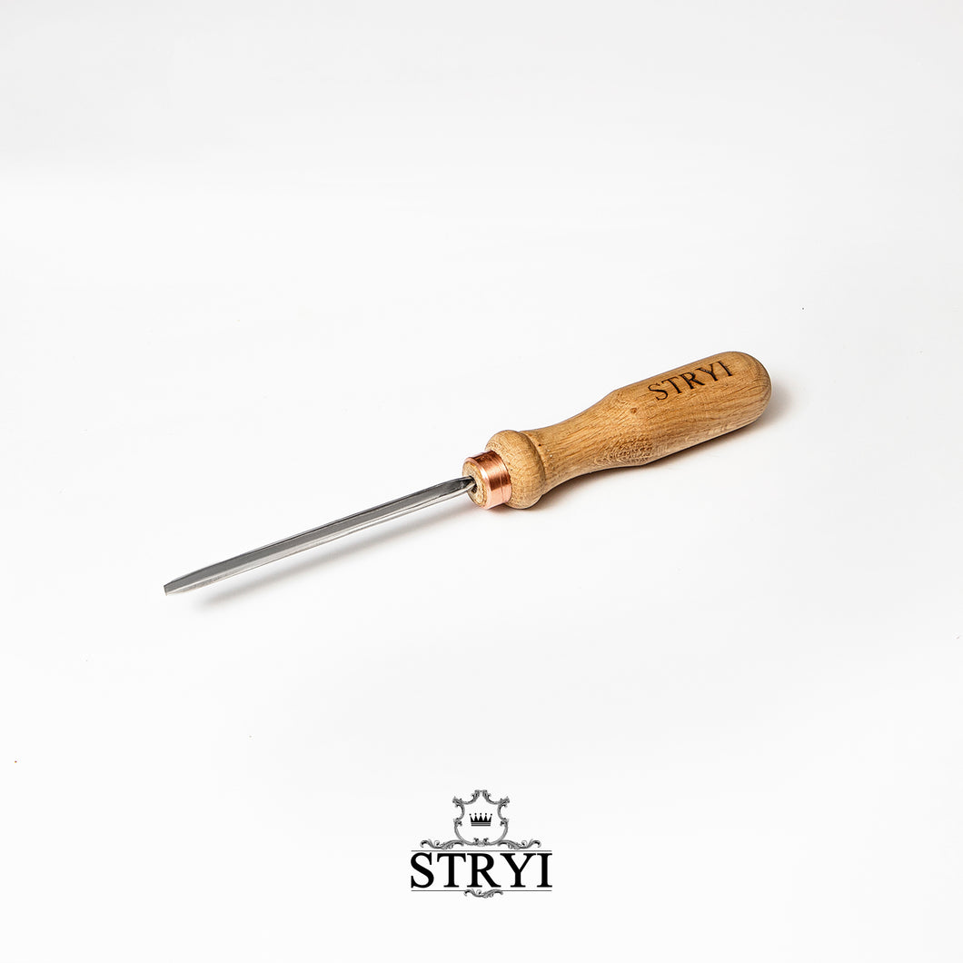Cincel para corte en V de 60 grados, gubias para tallar madera STRYI P –  Wood carving tools STRYI