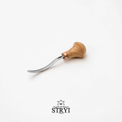 Palm carving bent V-tool 45 degrees STRYI Profi , lonocutting tool, burins STRYI